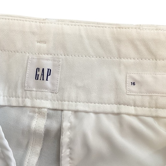 GAP Drapey High Rise Silky Dress Shorts, Snowflake Milk White Rayon Size 16 NWT - Picture 3 of 12